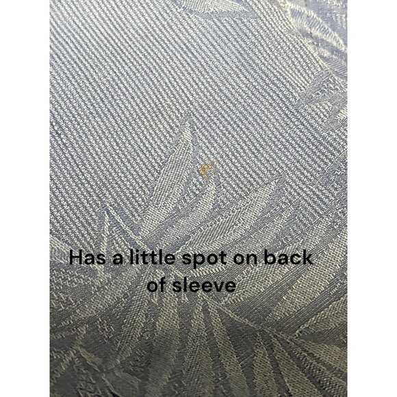 Tommy Bahama Mens Blue Textured Leaf Print Short Sleeve Button-Up Shirt - Picture 12 of 12